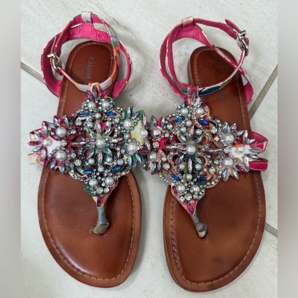 Gianni Bini Multicolor Jewel Sandals